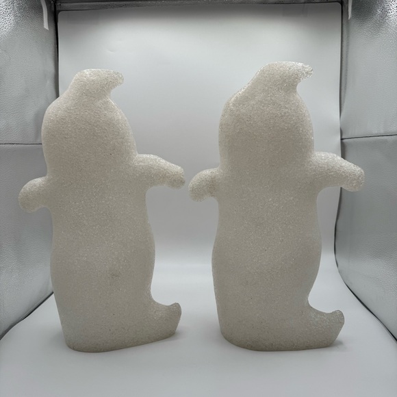Two Melted Plastic Popcorn Light-Up Ghost Figurines 16” Halloween Decor Target - Picture 5 of 13